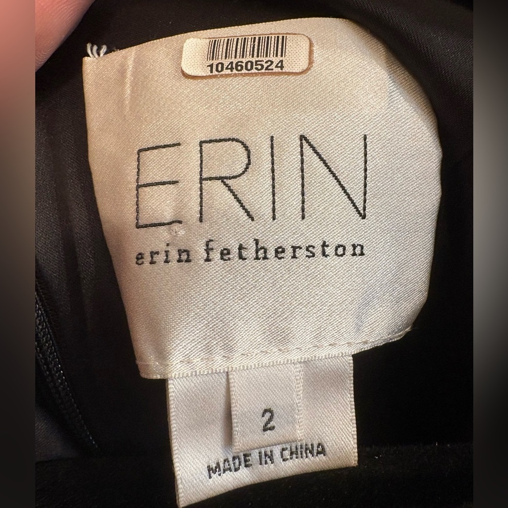 NWOT ERIN Erin Fetherston Black Lace Polly Dress Women’s Size 2 - Picture 16 of 17